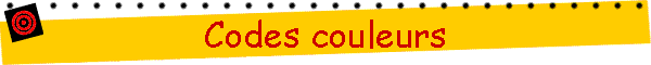 Codes couleurs
